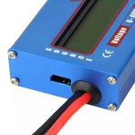 Voltmeter, wattmeter, ammeter, multifunctional, digital multimeter, 4 - 60 V, 100 A, blue color